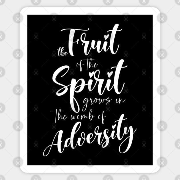 The fruit of the Spirit grows in the womb of adversity | Catch up with Jesus, Sticker by FlyingWhale369